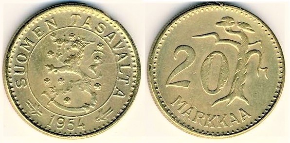 20 markkaa