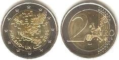 2 euro (60° Anniversario dell'ONU e 50° Anniversario dell'adesione della Finlandia)