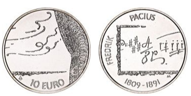 10 euro (200° anniversario della nascita di Frederik Pacius)