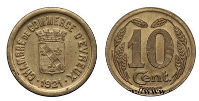 10 centesimi (Dipartimento dell'Eure-Comune di Évreux)
