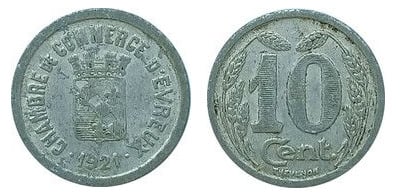 10 centesimi (Dipartimento dell'Eure-Comune di Évreux)