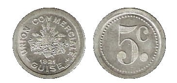 5 centesimi (Dipartimento dell'Aisne-Comune di Guise)