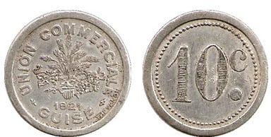 10 centesimi (Dipartimento dell'Aisne-Comune di Guise)