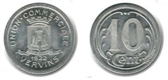 10 centesimi (Dipartimento dell'Aisne-Comune di Vervins)