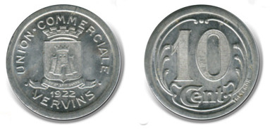 10 centesimi (Dipartimento dell'Aisne-Comune di Vervins)