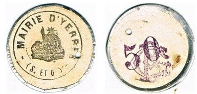 50 centesimi (Dipartimento dell'Essonne - Comune di Yerres)