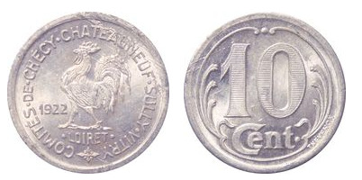 10 centesimi (Dipartimento della Loira-Comuni di Chécy, Chateauneuf e Sully)