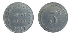 5 centesimi (Dipartimento dell'Aude-Comune di Cuxac-dAude)