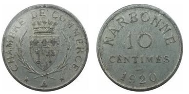 10 centesimi (Dipartimento di Aude-Comune di Narbonne)