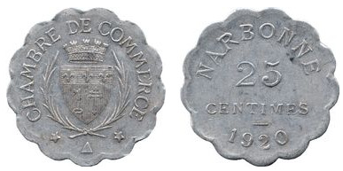 25 centesimi (Dipartimento di Aude-Comune di Narbonne)