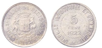 5 centesimi (Dipartimento di Loir-et-Cher-Comune di Blois)