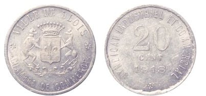 20 centesimi (Dipartimento del Loir e Cher-Comune di Blois)