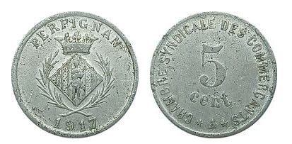 5 centesimi (Dipartimento dei Pirenei Orientali - Comune di Perpignan)