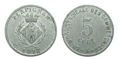 5 centesimi (Dipartimento dei Pirenei Orientali - Comune di Perpignan)