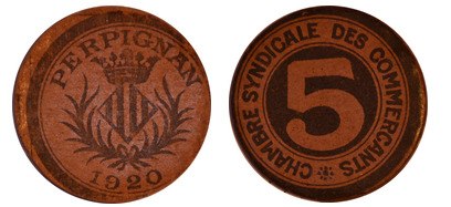 5 centesimi (Dipartimento dei Pirenei Orientali - Comune di Perpignan)