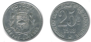 25 centesimi (Dipartimento di Yvelines - Comune di Poissy)