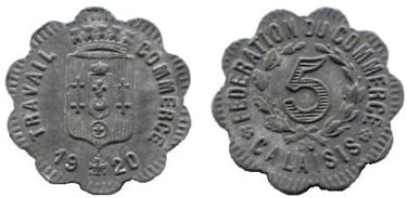 5 centesimi (Dipartimento di Calais - Comune di Calais)