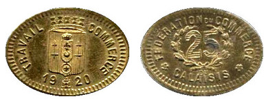 25 centesimi (Dipartimento di Calais-Comune di Calais)