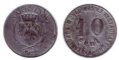 10 centesimi (carte cooperative-Narbonne)