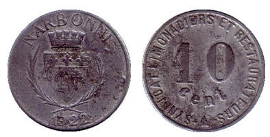 10 centesimi (carte cooperative-Narbonne)