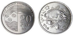 20 francs CFP (Territorios franceses del Pacífico)