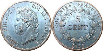 5 centesimi (Colonie francesi)