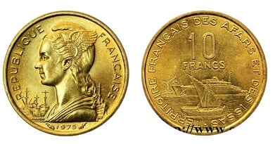 10 franchi (Territorio francese degli Afar e degli Issas)