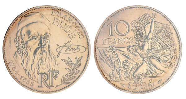 10 francs (200° anniversario della nascita di Francois Rude)