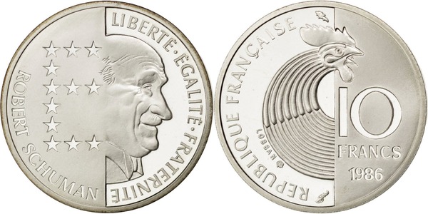 10 francs (100° anniversario di Robert Schuman)