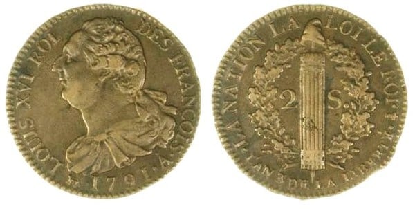 2 sols (Luigi XVI)