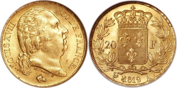 20 francs (Luigi XVIII)