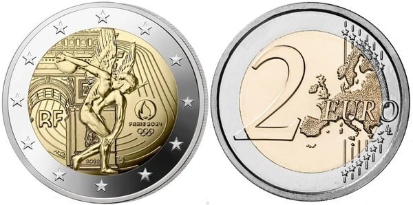 2 euro (XXXIII Giochi Olimpici - Parigi 2024 - Disco)