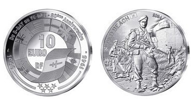 10 euro (80° Anniversario dello Sbarco in Normandia - Spada)