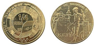 1/4 di euro (80° anniversario della Giornata della Vittoria in Europa-Germania)