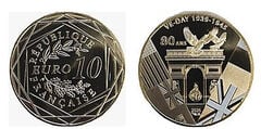 10 euro (80 anni di vittoria nella Seconda Guerra Mondiale)