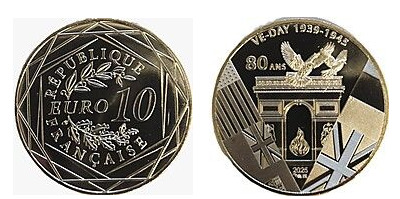 10 euro (80 anni di vittoria nella Seconda Guerra Mondiale)