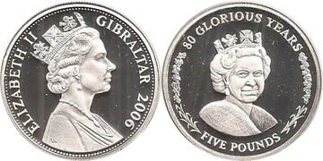 5 pounds (80° anniversario della nascita di Elisabetta II)