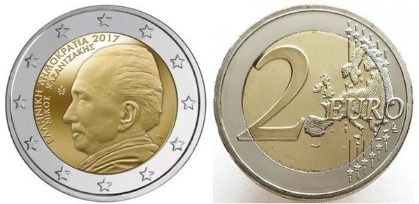 2 euro (60° anniversario della morte di Nikos Kazantzakis)