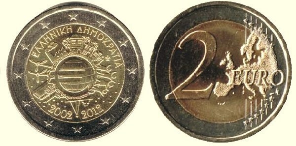 2 euro (10° anniversario della circolazione dell'euro)