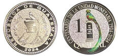 1 quetzal (Centenario dell'introduzione del Quetzal)