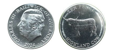 10 pence (Mucca delle Highlands)