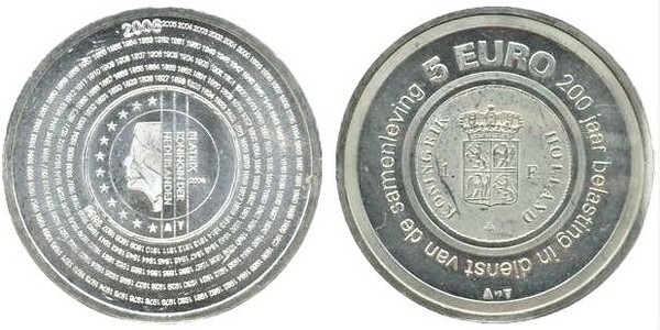 5 euro (200° anniversario del servizio fiscale)