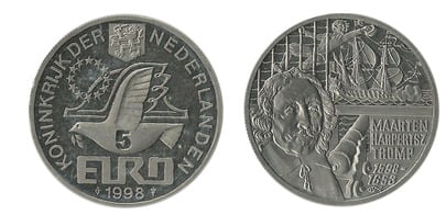 5 euro (400° anniversario della nascita di M.H.Tromp)