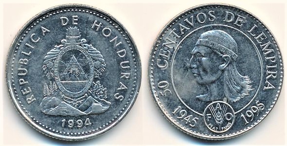 50 centavos (50° anniversario della FAO)