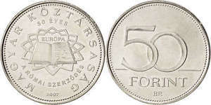 50 forint (50° anniversario del Trattato di Roma)