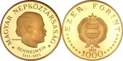 1.000 forint (150° anniversario della nascita di Ignác Semmelweis)