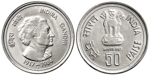 50 paise (Morte di Indira Gandhi)