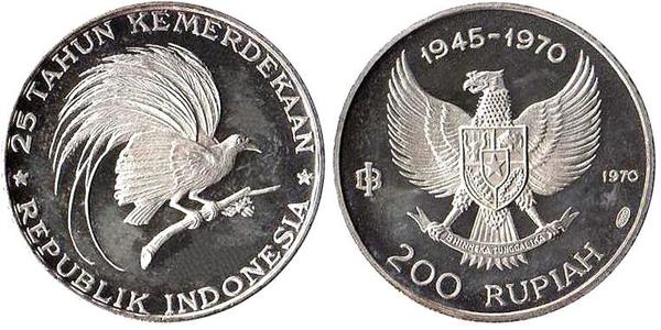 200 rupiah (25° anniversario dell'indipendenza)