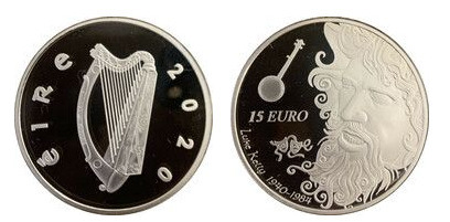 15 euro (80 aniversario del nacimiento del icono de la música irlandesa Luke Kelly)