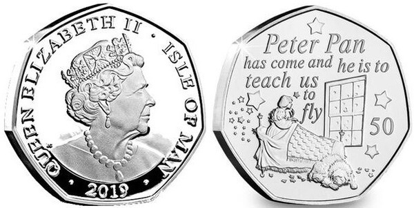 50 pence (90° Anniversario di Peter Pan - Wendy)